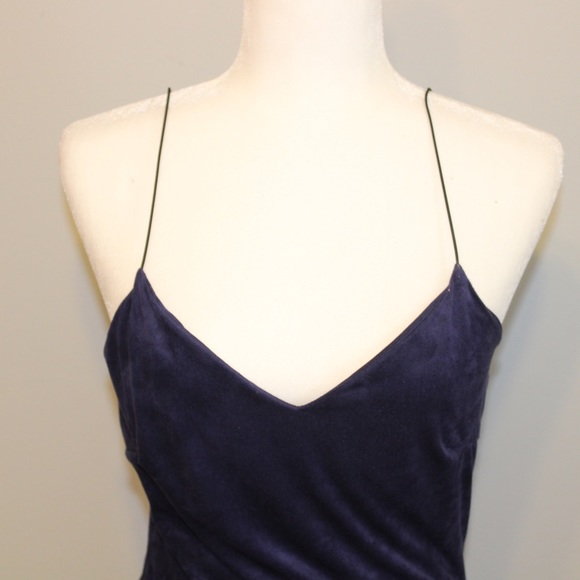 Charlotte Russe Midnight Blue Velvet Bodycon Dress - Picture 3 of 5